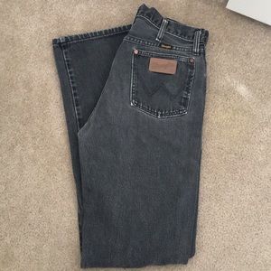 Men’s Wrangler Faded Black Bootcut Jeans